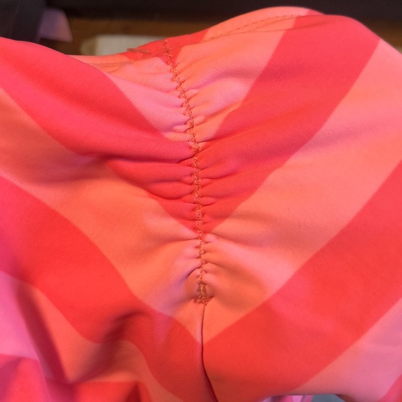 Teal bikini top with NWT pink striped bottoms - Picture 7 of 14